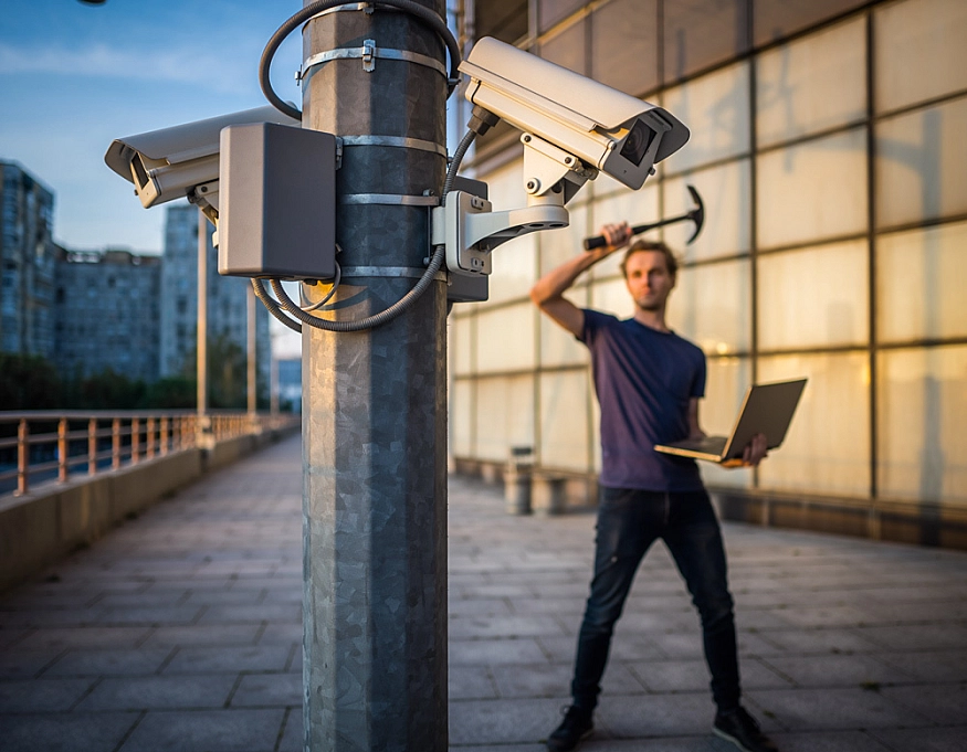 Previene atti vandalici e attacchi informatici.